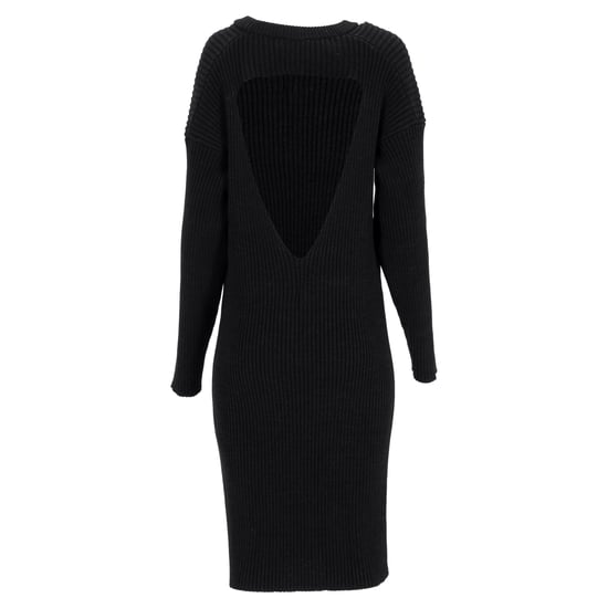 Bottega Veneta knielanges Strickkleid mit Cut-Outs aus schwarzer Wolle - Image 3