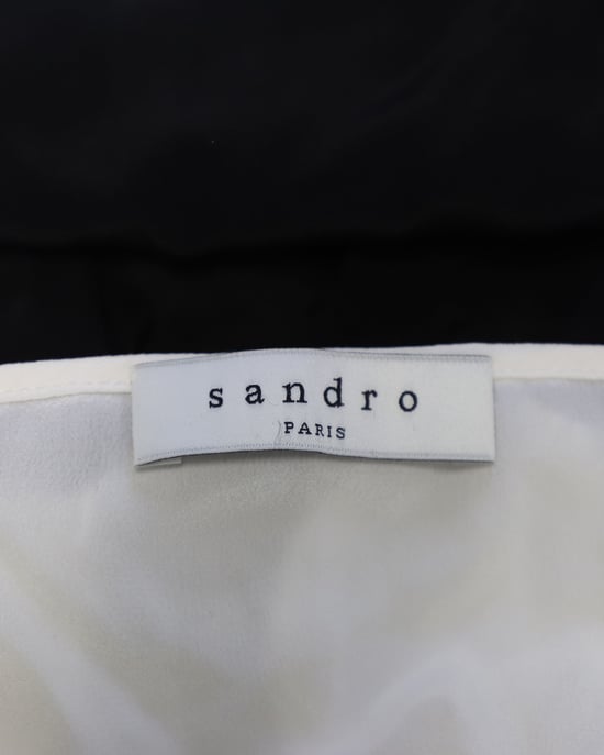 Sandro Paris Spitzenkleid aus schwarzer Seide - Image 6