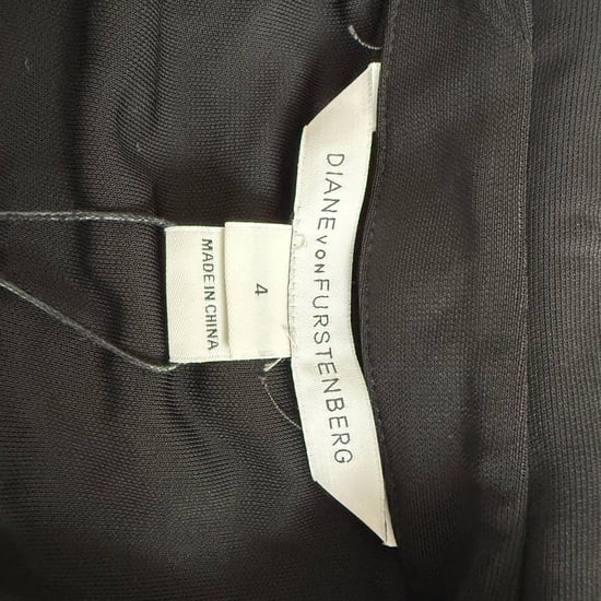 Diane Von Furstenberg Pre-owned V-Ausschnitt knielanges Kleid aus Viskose - Schwarz - Image 4