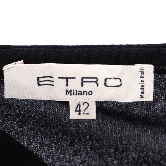 Etro Pre-owned Etro Wickelkleid mit Raffungen aus Viskose - Schwarz - Image 4