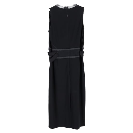 Boss Hugo Boss Kleid mit V-Ausschnitt aus schwarzem Polyester - Image 2