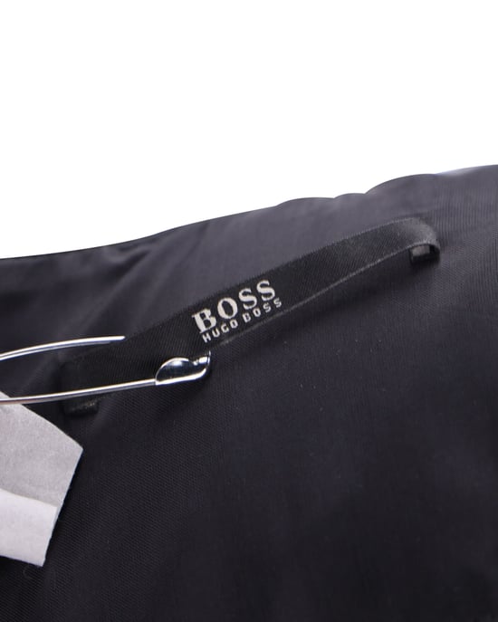 Boss – Ärmelloses Kleid mit Pailletten aus schwarzer Viskose - Image 4