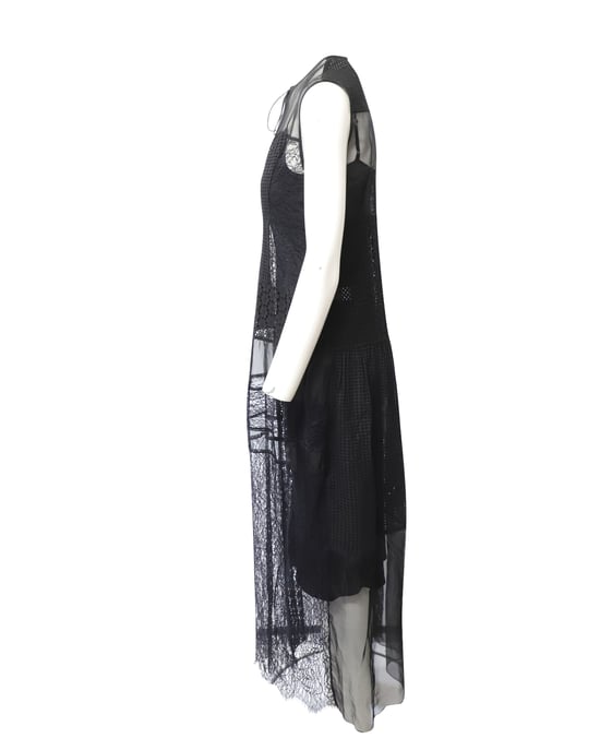 Joseph Pre-owned Langes Kleid mit Patchwork-Spitze aus Nylon - Schwarz - Image 2