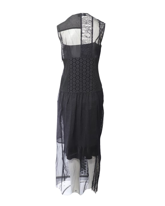 Joseph Pre-owned Langes Kleid mit Patchwork-Spitze aus Nylon - Schwarz - Image 3
