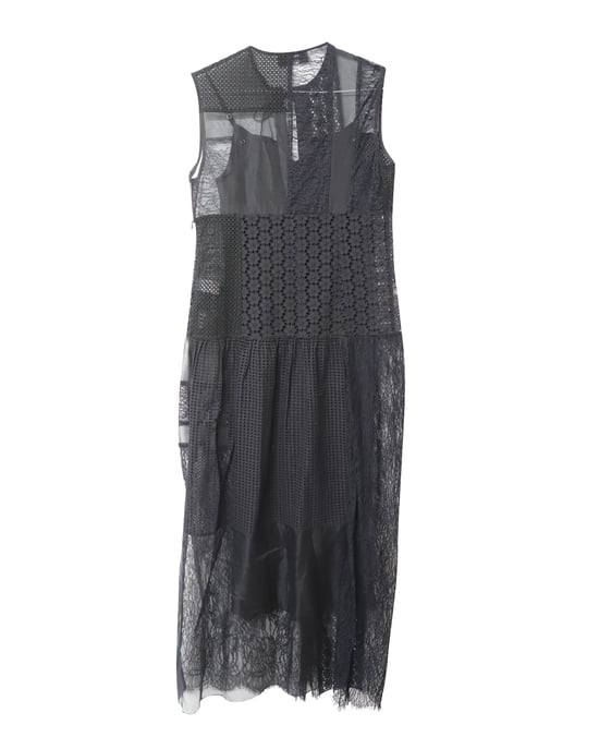 Joseph Pre-owned Langes Kleid mit Patchwork-Spitze aus Nylon - Schwarz - Image 5