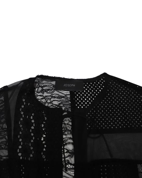 Joseph Pre-owned Langes Kleid mit Patchwork-Spitze aus Nylon - Schwarz - Image 6