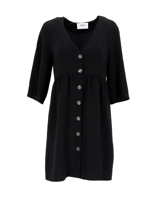 Ba&Sh – Geknöpftes Kleid aus schwarzem Polyester - Image 1