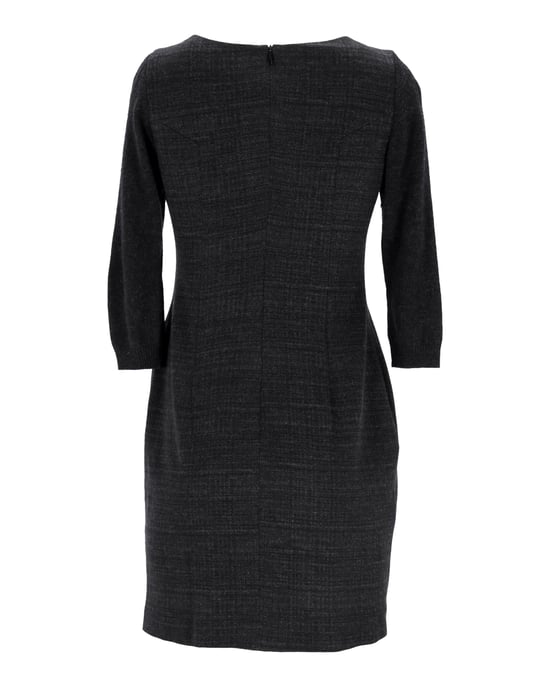 Boss By Hugo Boss – Drapiertes Kleid aus schwarzem Polyester - Image 3