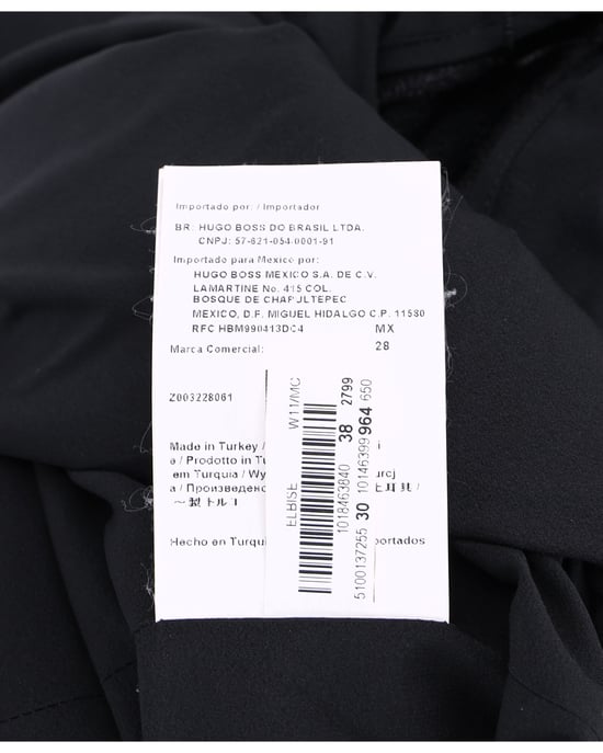 Boss By Hugo Boss – Drapiertes Kleid aus schwarzem Polyester - Image 5