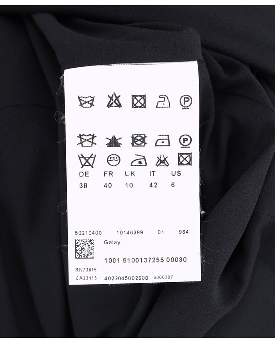 Boss By Hugo Boss – Drapiertes Kleid aus schwarzem Polyester - Image 6