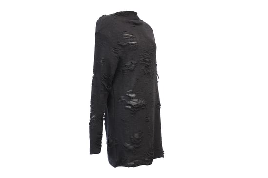 Iro x Anja Rubik Iriza Kleid im Used-Look aus schwarzer Baumwolle - Image 2