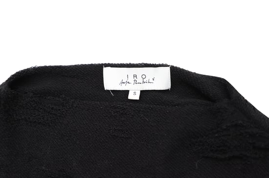 Iro x Anja Rubik Iriza Kleid im Used-Look aus schwarzer Baumwolle - Image 4