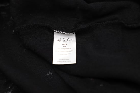 Iro x Anja Rubik Iriza Kleid im Used-Look aus schwarzer Baumwolle - Image 5