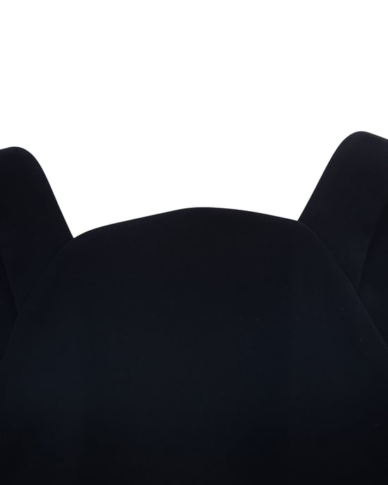 Balenciaga Cape-Kleid mit tiefem Rückenausschnitt aus schwarzem Polyester - Image 6
