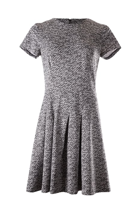 Michael Kors Strickkleid aus schwarzer und weißer Viskose - Image 1