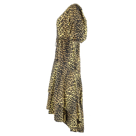 Ganni Wickelkleid mit Leopardenmuster in Braun aus Baumwolle - Image 2