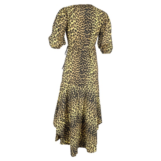 Ganni Wickelkleid mit Leopardenmuster in Braun aus Baumwolle - Image 3