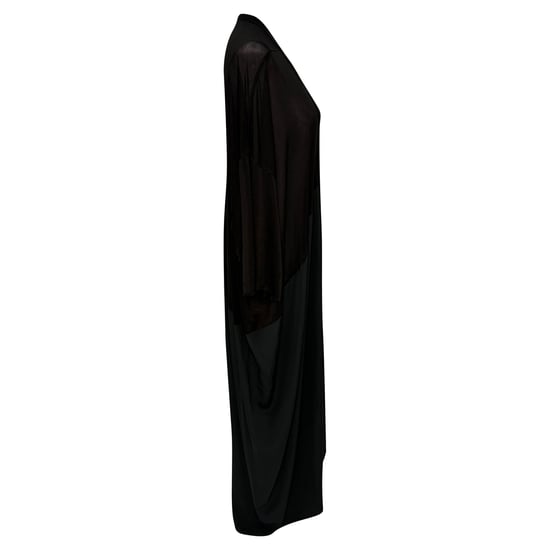 Rick Owens Crewneck Kite Maxikleid in Schwarz Cupro - Image 2