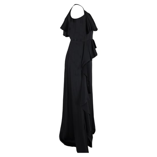Temperley London schulterfreies Maxikleid mit Rüschen aus schwarzem Acetat - Image 3