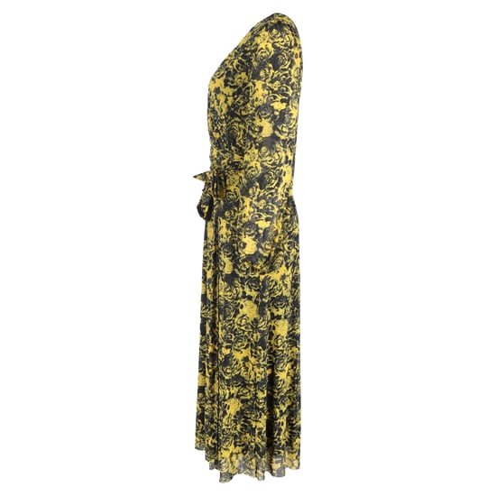 Ganni Midi-Wickelkleid aus bedrucktem Mesh in Gelb Polyamid - Image 2