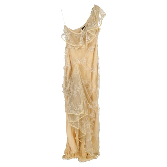 Valentino Maxikleid mit Spitzenrüschen in Gelb aus Polyester - Image 2