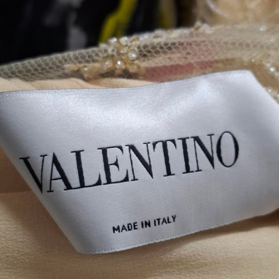 Valentino Maxikleid mit Spitzenrüschen in Gelb aus Polyester - Image 3