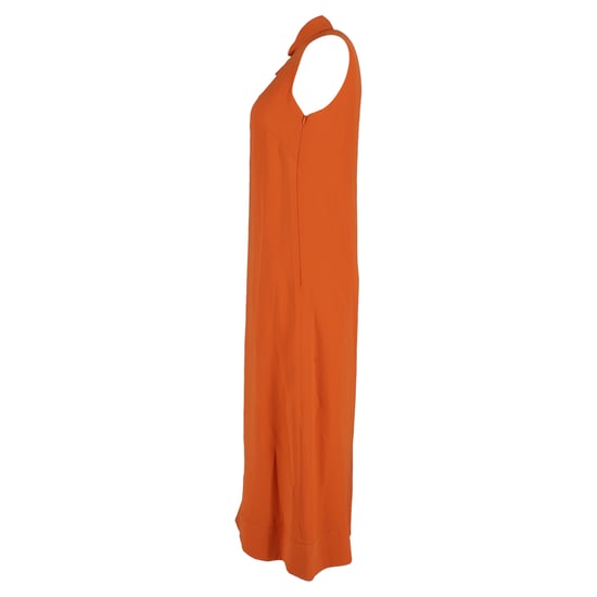 Valentino Midi-Kleid mit asymmetrischem Zelt-Schnitt aus orangefarbener Seide - Image 2