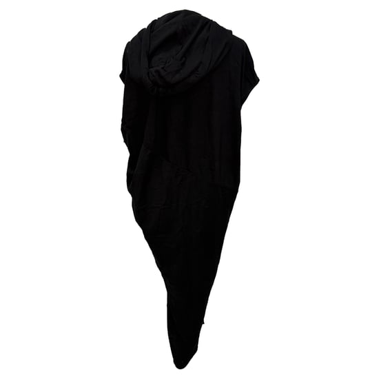 Rick Owens Edfu Kapuzen-Maxikleid aus schwarzer Baumwolle - Image 4