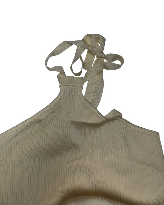 Cult Gaia Cameron Strickkleid mit Cut-outs in Creme-Baumwolle - Image 4