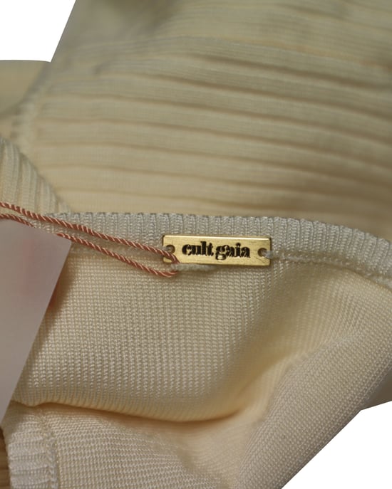 Cult Gaia Cameron Strickkleid mit Cut-outs in Creme-Baumwolle - Image 5
