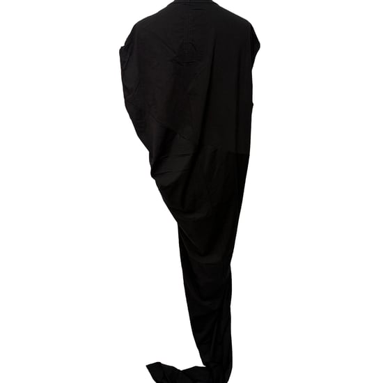 Rick Owens Edfu Maxikleid mit Rundhalsausschnitt aus schwarzer Baumwolle - Image 2