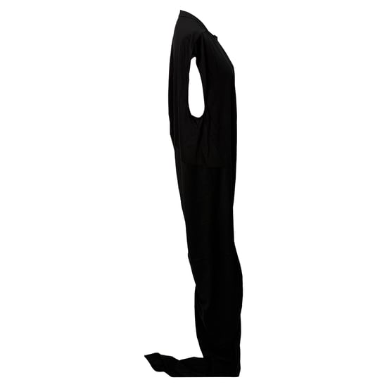 Rick Owens Edfu Maxikleid mit Rundhalsausschnitt aus schwarzer Baumwolle - Image 3