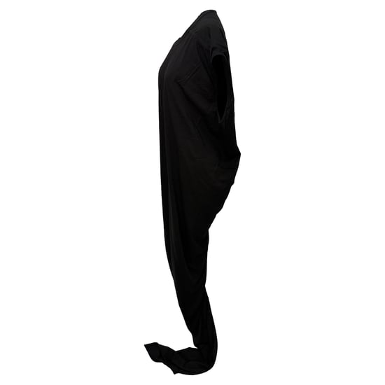 Rick Owens Edfu Maxikleid mit Rundhalsausschnitt aus schwarzer Baumwolle - Image 4