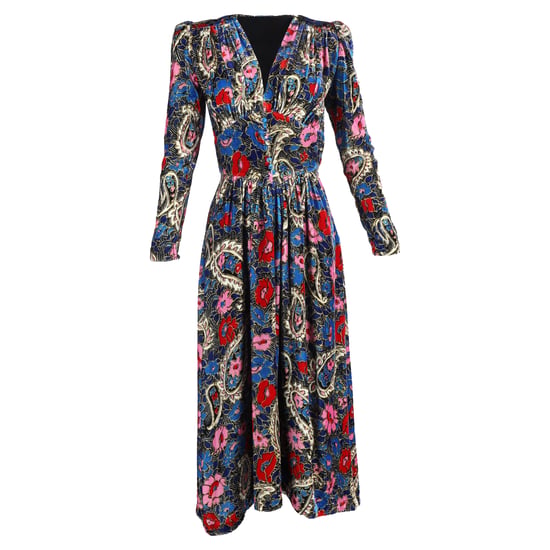 Isabel Marant Moyranid Midikleid mit Blumenmuster aus mehrfarbigem Samt - Image 1