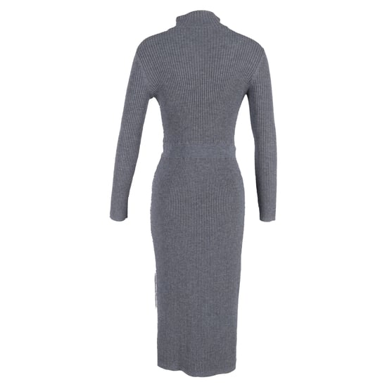 A.P.C. Alma Rollkragen-Strickkleid aus grauer Merinowolle - Image 3