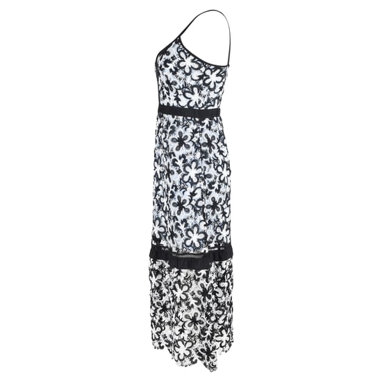 Selbstporträt Monochrome Guipure-Spitzen-Overlay ärmelloses Midi-Kleid aus mehrfarbigem Polyester - Image 2