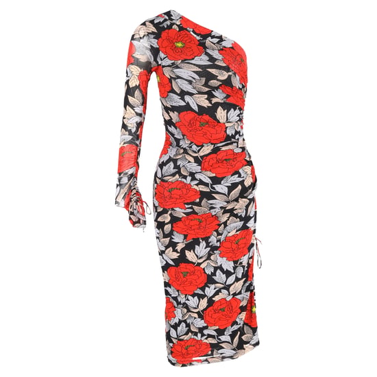 Diane von Furstenberg Midikleid mit Blumenmuster und Raffungen aus mehrfarbigem Nylon - Image 1