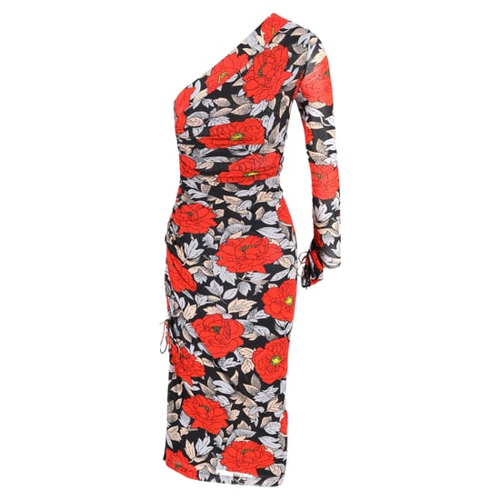 Diane von Furstenberg Midikleid mit Blumenmuster und Raffungen aus mehrfarbigem Nylon - Image 3