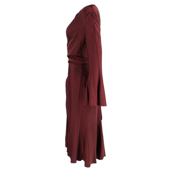 Acne Studios Langarmkleid aus burgunderrotem Satin - Image 2