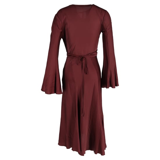 Acne Studios Langarmkleid aus burgunderrotem Satin - Image 3
