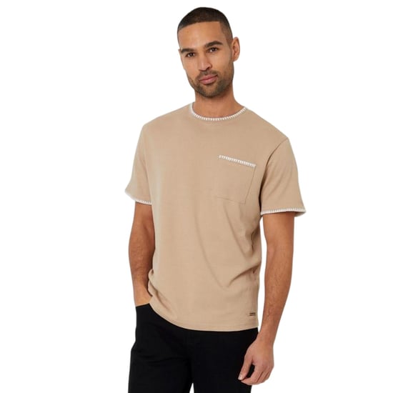 Threadbare - "Perth" T-Shirt für Herren, Jerseyware (Steinfarben/Ecru) - Image 1