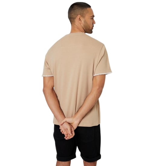 Threadbare - "Perth" T-Shirt für Herren, Jerseyware (Steinfarben/Ecru) - Image 2