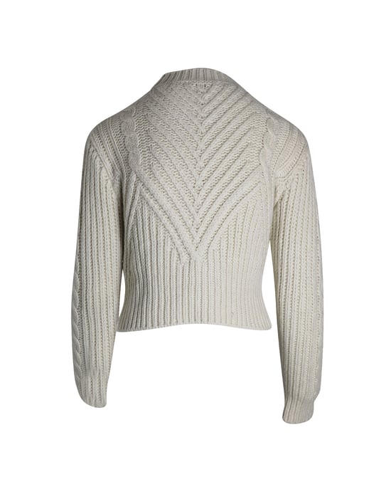 Sandro Paris Zalina Rollkragenpullover aus cremefarbener Wolle - Image 2