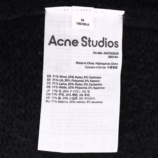 Acne Studios V-Ausschnitt-Strickjacke mit Knöpfen aus schwarzer Wolle - Image 5