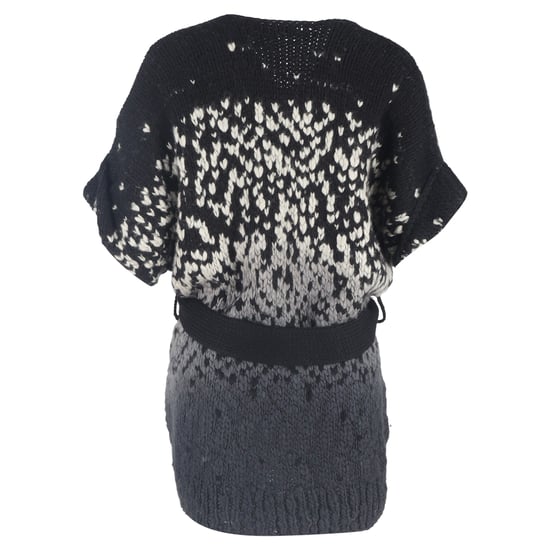 Stella McCartney Strickjacke mit Gürtel aus schwarzer und grauer Wolle - Image 3