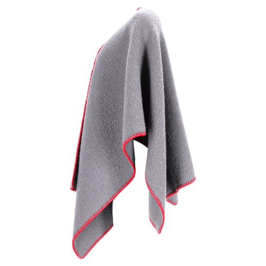 Rick Owens Poncho mit Ziernähten aus grauer Wolle - Image 2