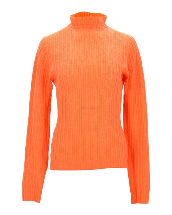 Rollkragenpullover von Philosophy Di Lorenzo Serafini aus orangefarbener Schurwolle - Image 1