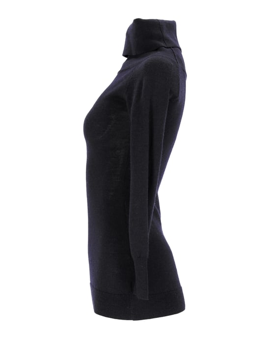 Iris & Ink Rollkragenpullover aus marineblauer Wolle - Image 2