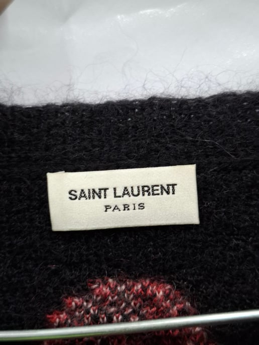 Saint Laurent Flamingo Cardigan aus schwarzem Mohair - Image 4