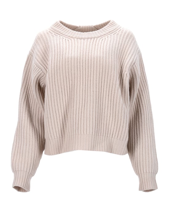 Acne Studios Strickpullover aus ecrufarbener Wolle - Image 1